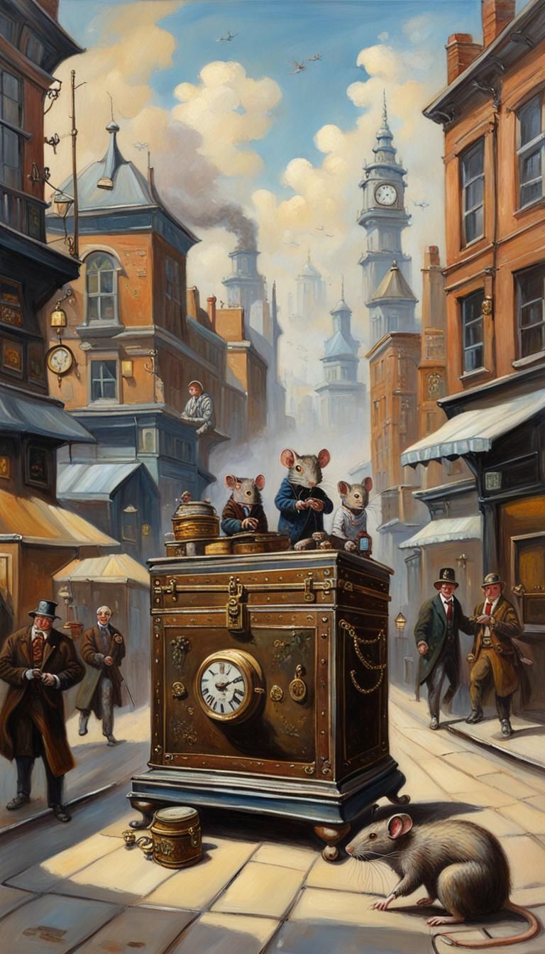 Steampunk Rat City Inside Jewelry Box