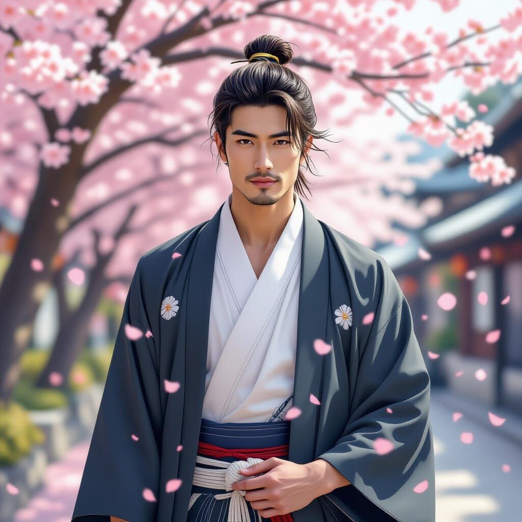 Japanese Spring Serenity in Yamato-e Style