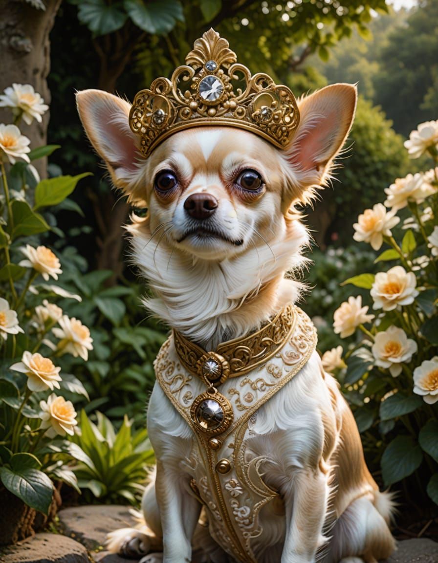 Elegant Mozart Portrait with Chihuahua