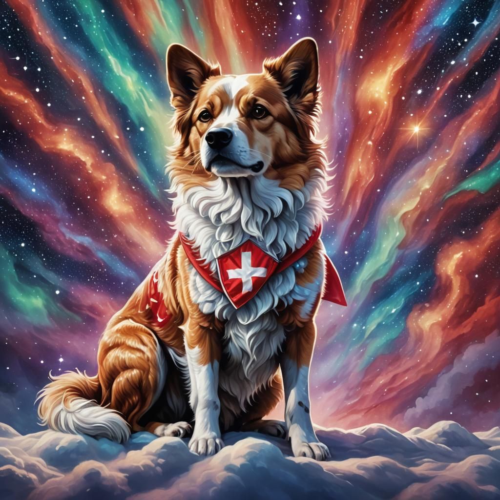 Dog Shaped Like Denmark With Flag Colors