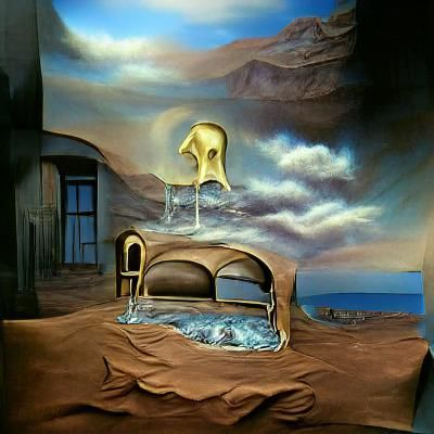 Surreal Dream Place in Salvador Dali Style