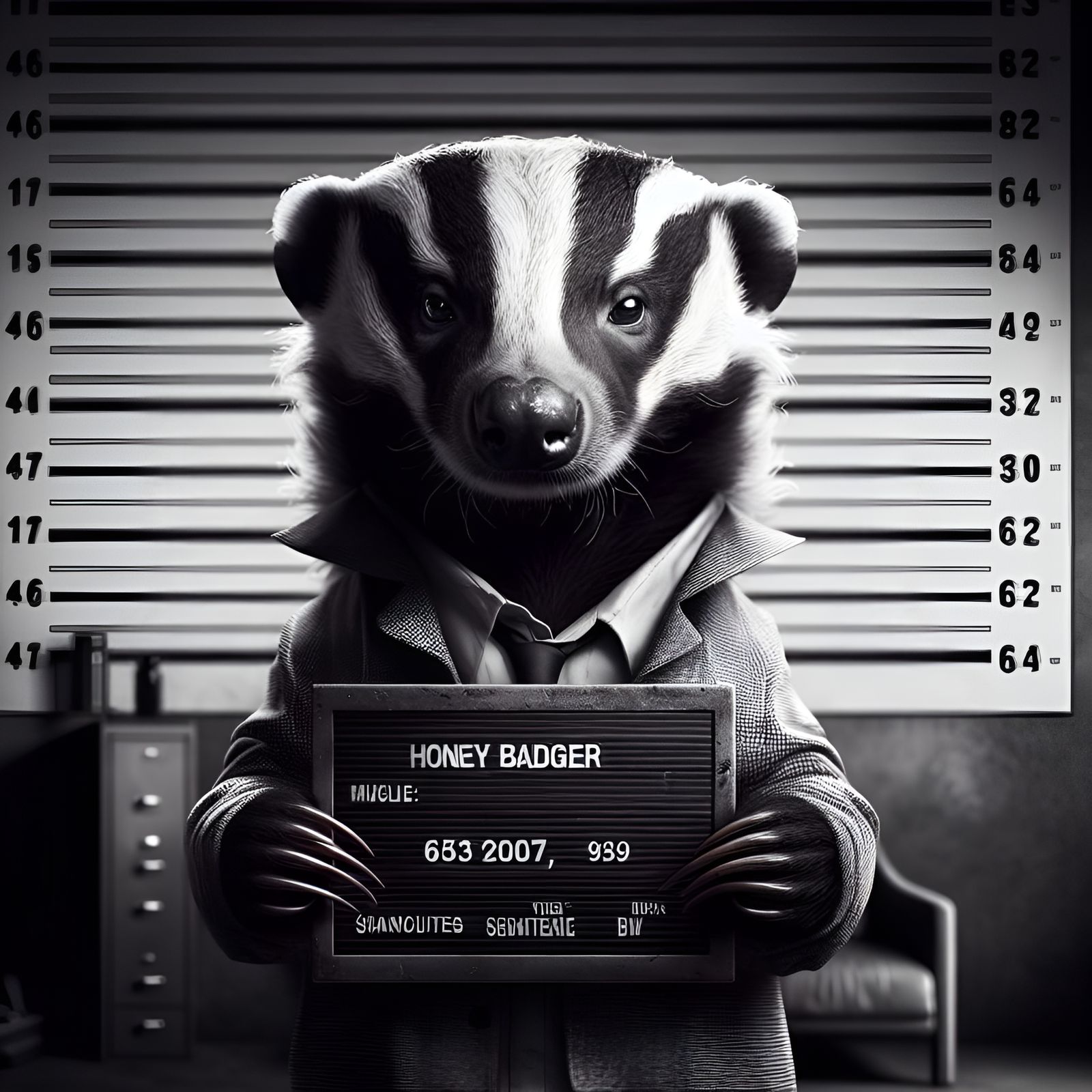 Honey badger gangster mugshot
