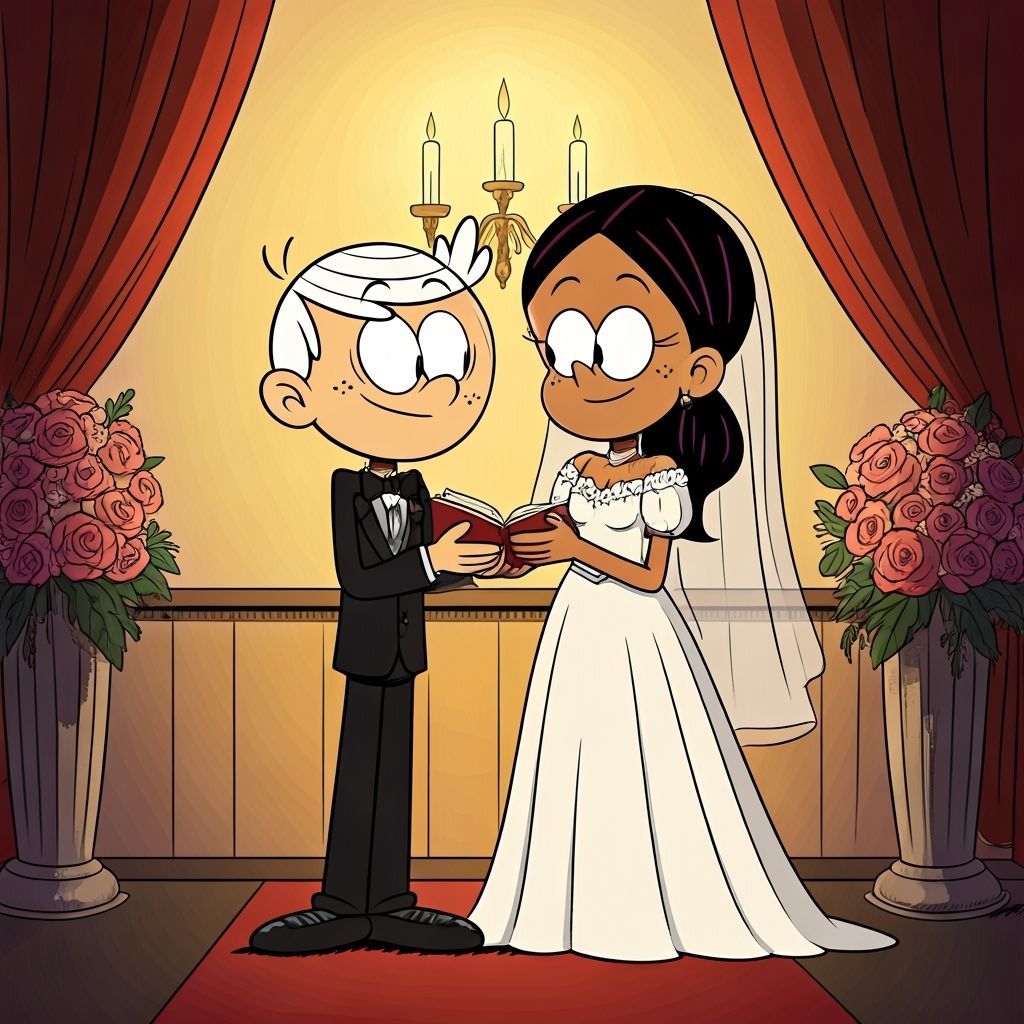 Lincoln Loud and Ronnie Anne's Cartoon Wedding Day