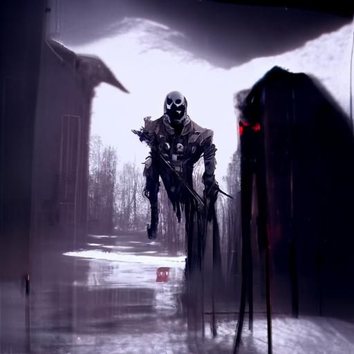 Sinister Nightmare Portrait in Dark Fantasy Style