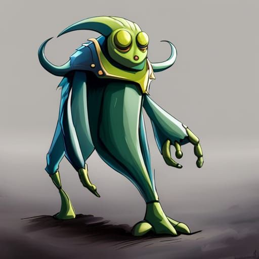 Alien Insectoid Creature Design with Extra Limbs