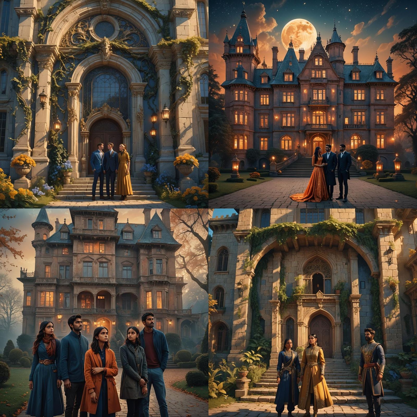 Friends Outside Manor: Fantasy Concept Art