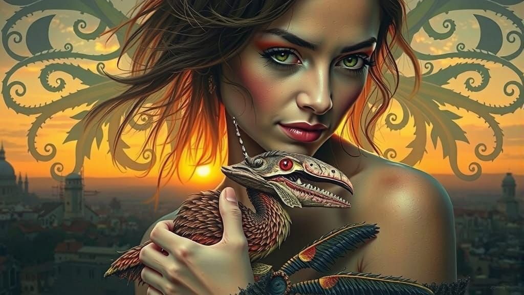 Surrealism Masterpiece with Melting Clocks and Fractal Eyes