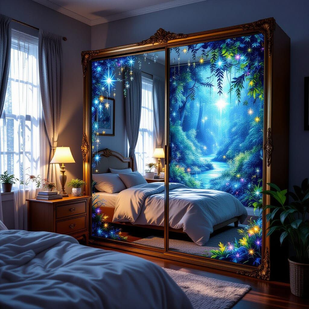 Dream Bedroom Reflection vs. Ordinary Reality