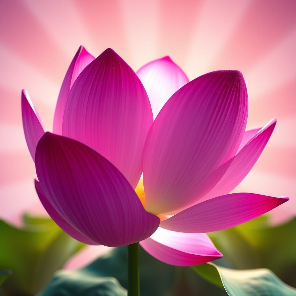 Pixar-Inspired 3D Pink Lotus Blooms in Radiant Beauty