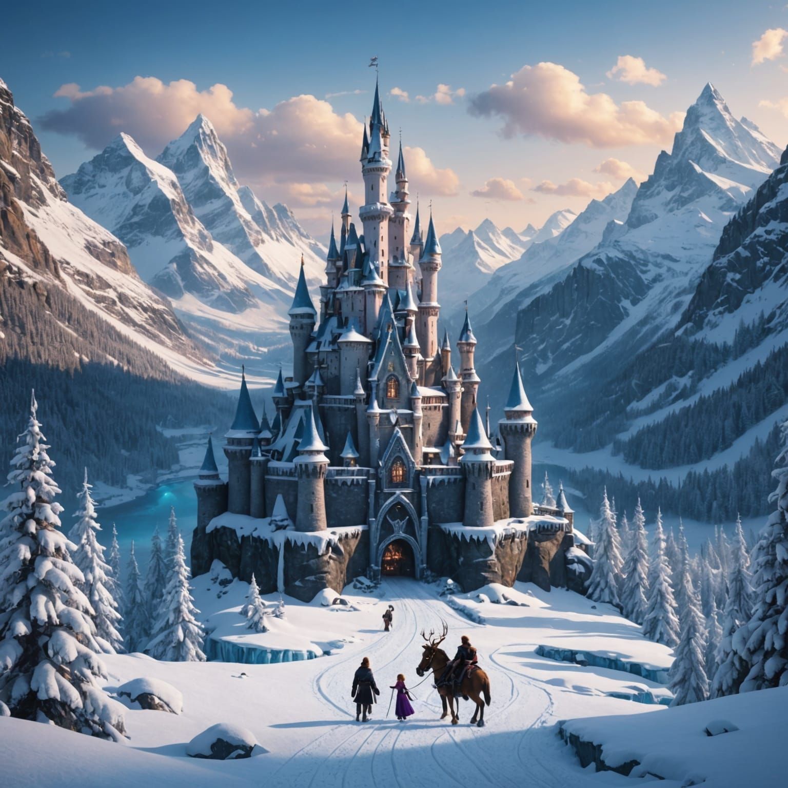 Ethereal Winter Realm in Frosty Majestic Beauty