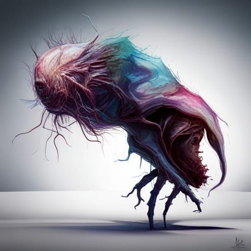 Surreal Alien Creature in Detailed 3D Digital Art
