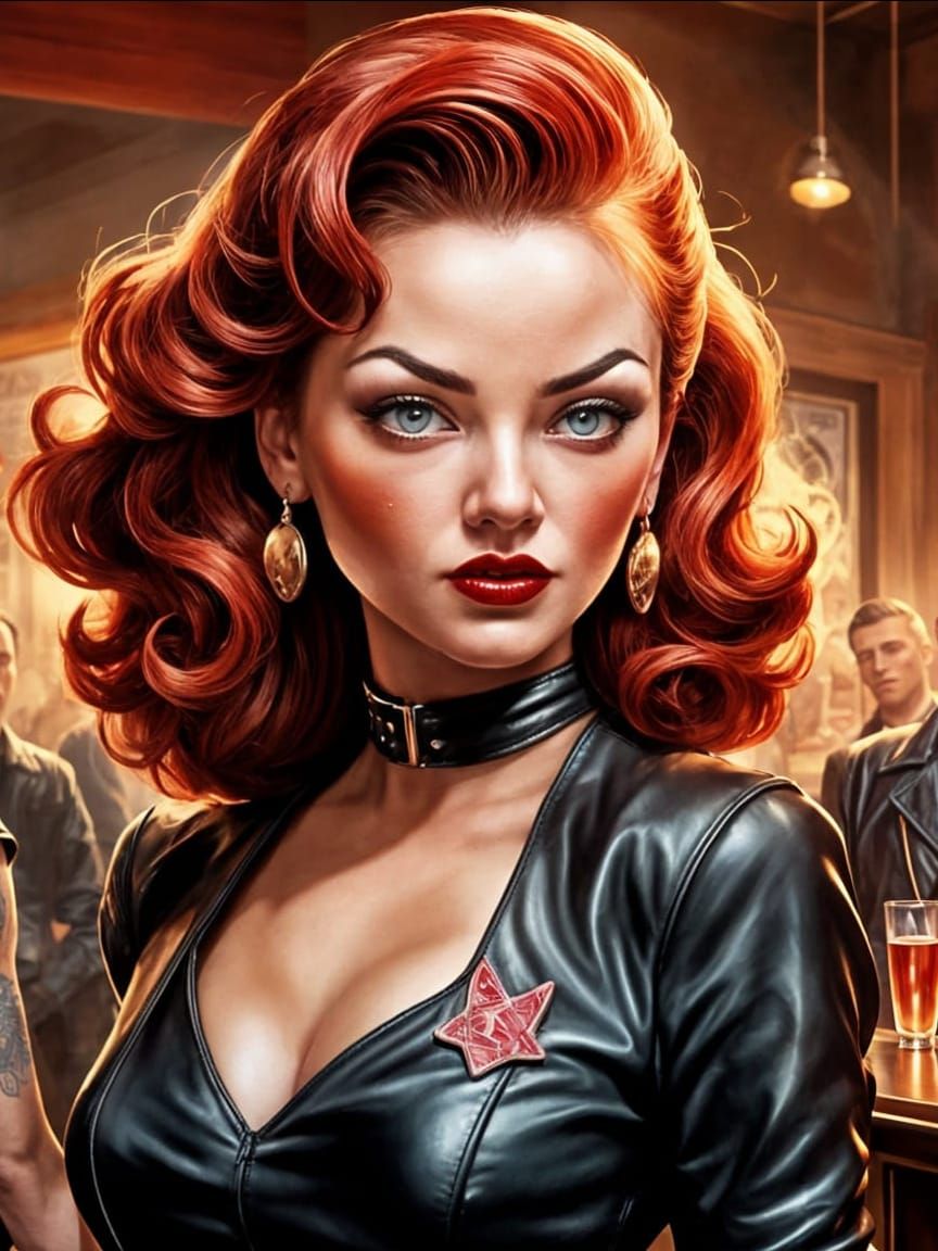Pinup Bartender Stuns Hells Angels with Beauty