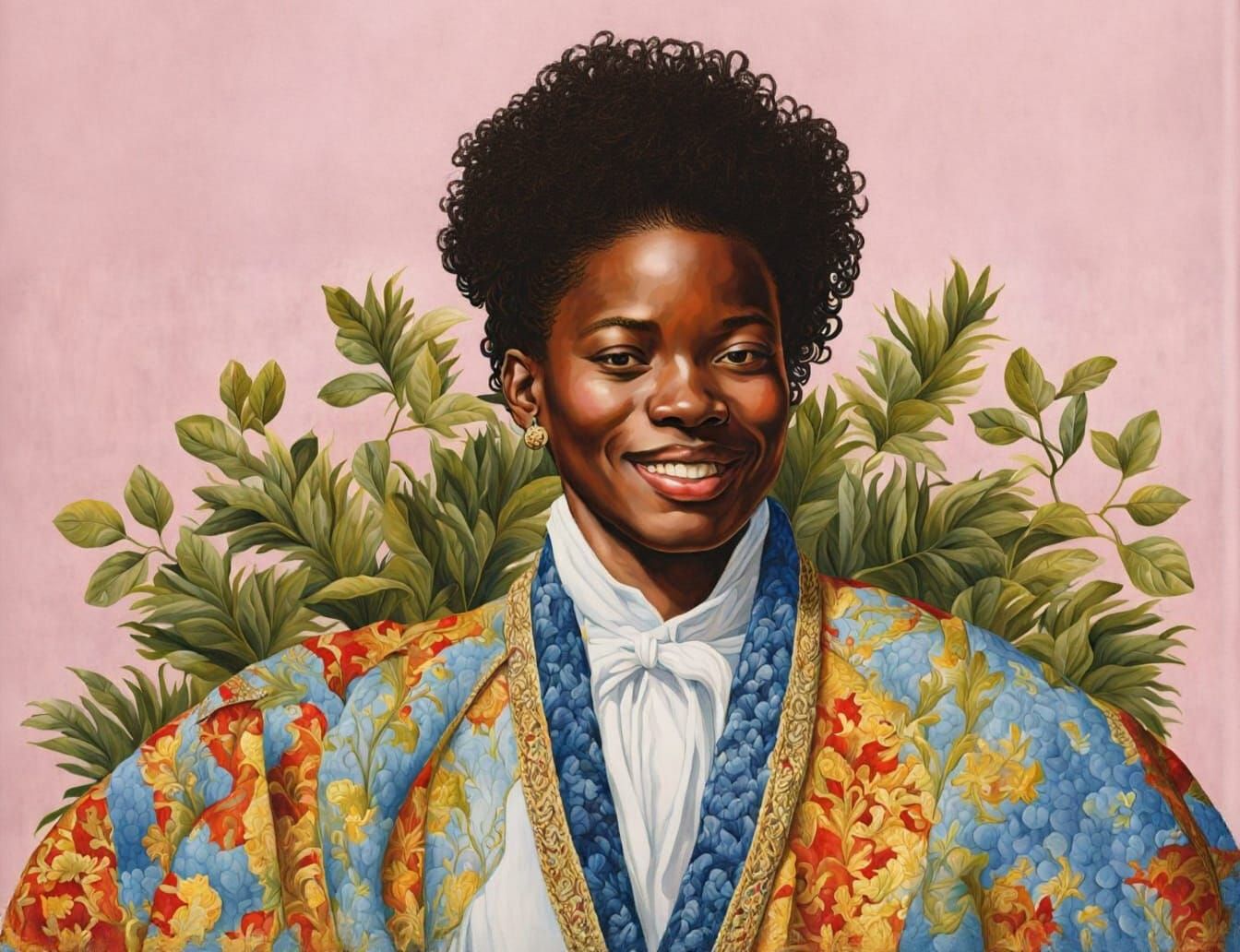 Joyous Dancer in Watercolor Forest