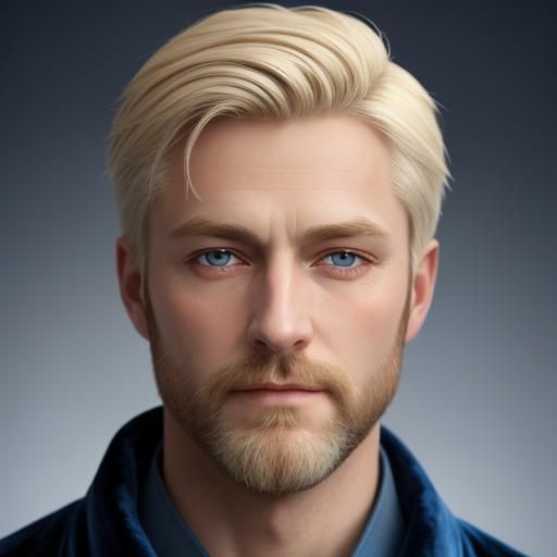 Nordic Gentleman in Velvet Robe with Origami