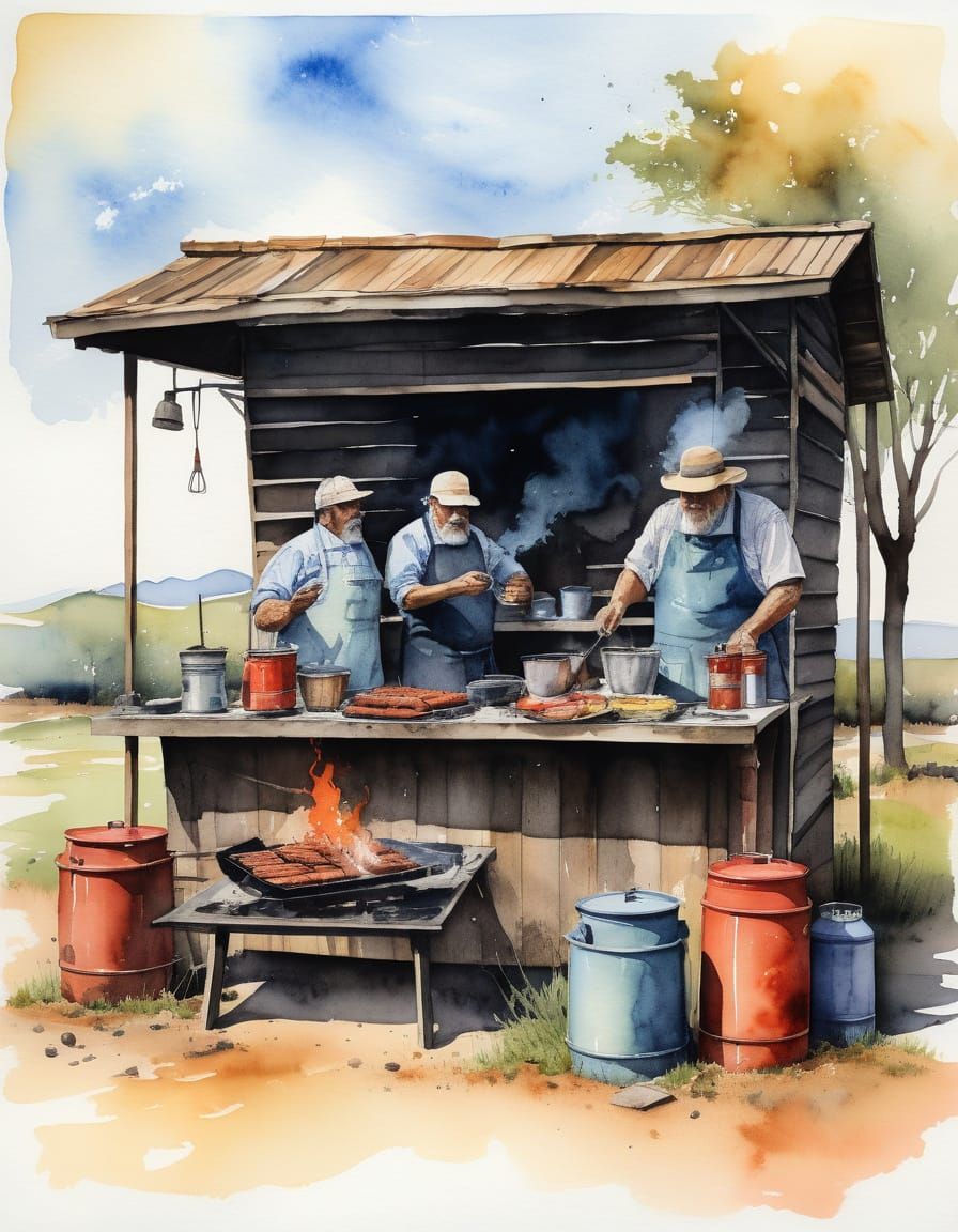 Rustic Roadside Barbecue Shack