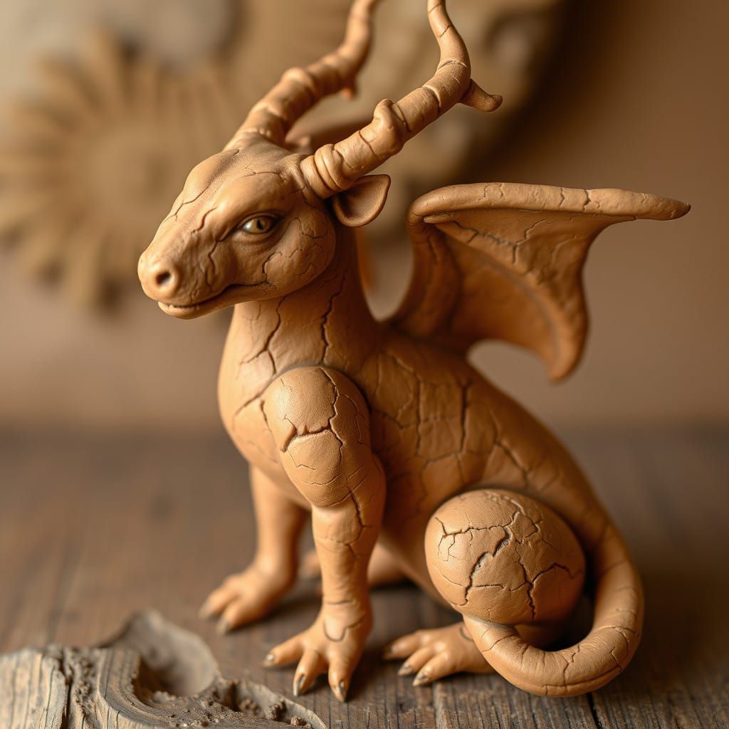 Earth-Toned Terracotta Mythical Beings