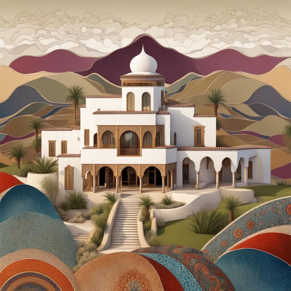 Moroccan Villa with Persian and Andalusian Elements