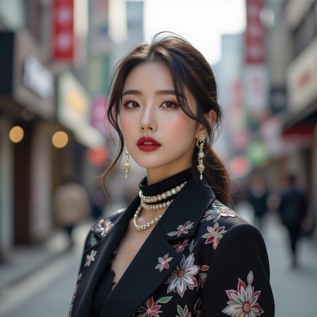 Korean Idol Fashion Shoot on Seoul Street