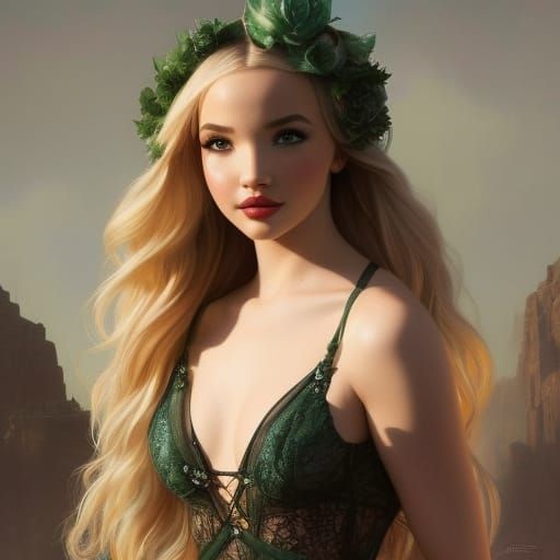Dove Cameron Portrait in Hyperdetailed Style
