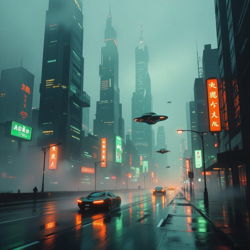 Ciudad futurista — Estilo Gregory Crewdson