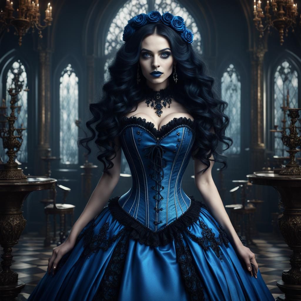 Gothic Alice in a Dark Fairytale Art Style