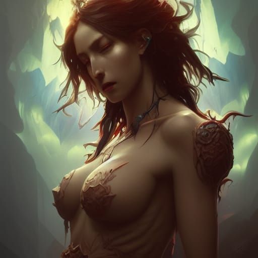 Astaroth Portrait in Hyperdetailed Concept Art