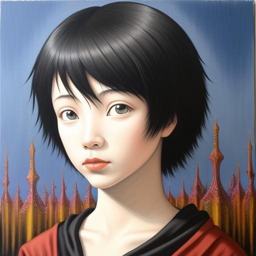 Vivid Abstract Painting of Solitude in Oils