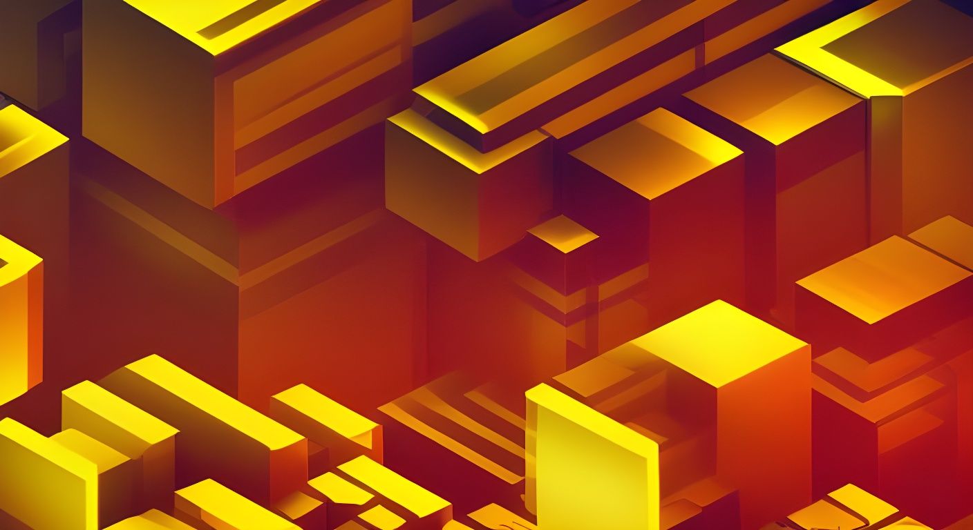 Gradient Squares Morphing to 3D Cubes