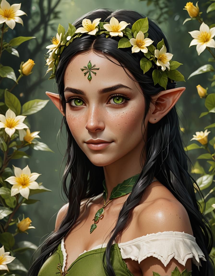 Beautiful Elf Girl on Deer in Photorealistic Style