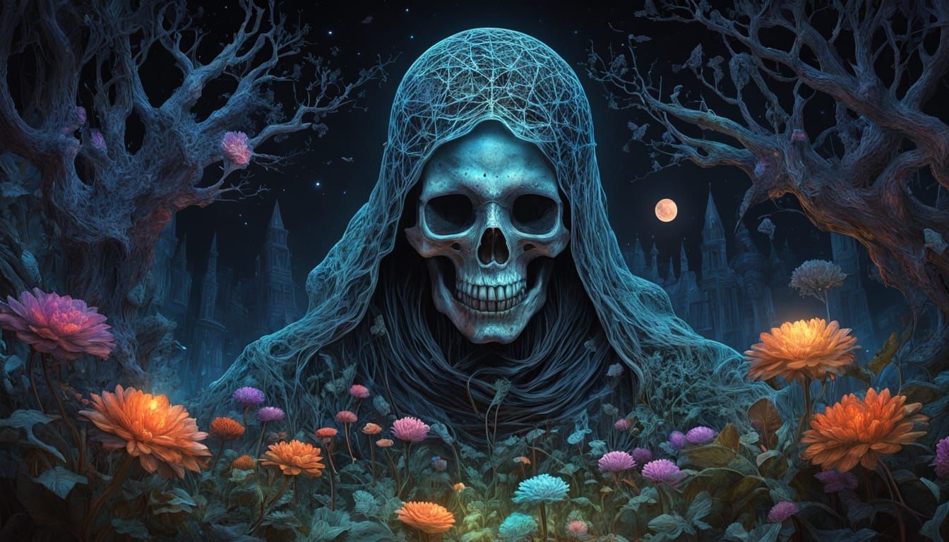 Spectral Gardener in Cosmic Gothic Bone Garden