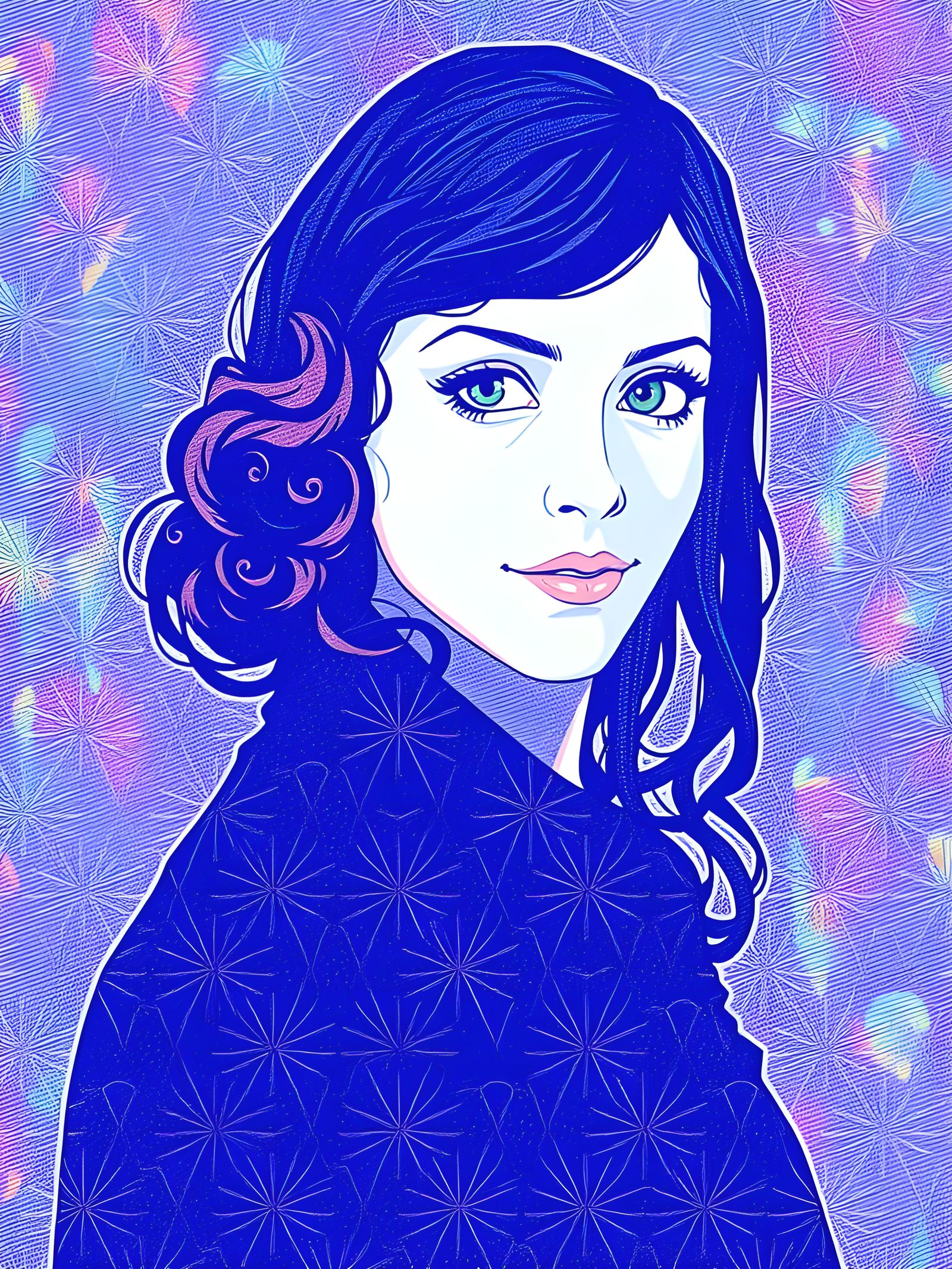 Woman in Contemplative Pose in Front of Camera