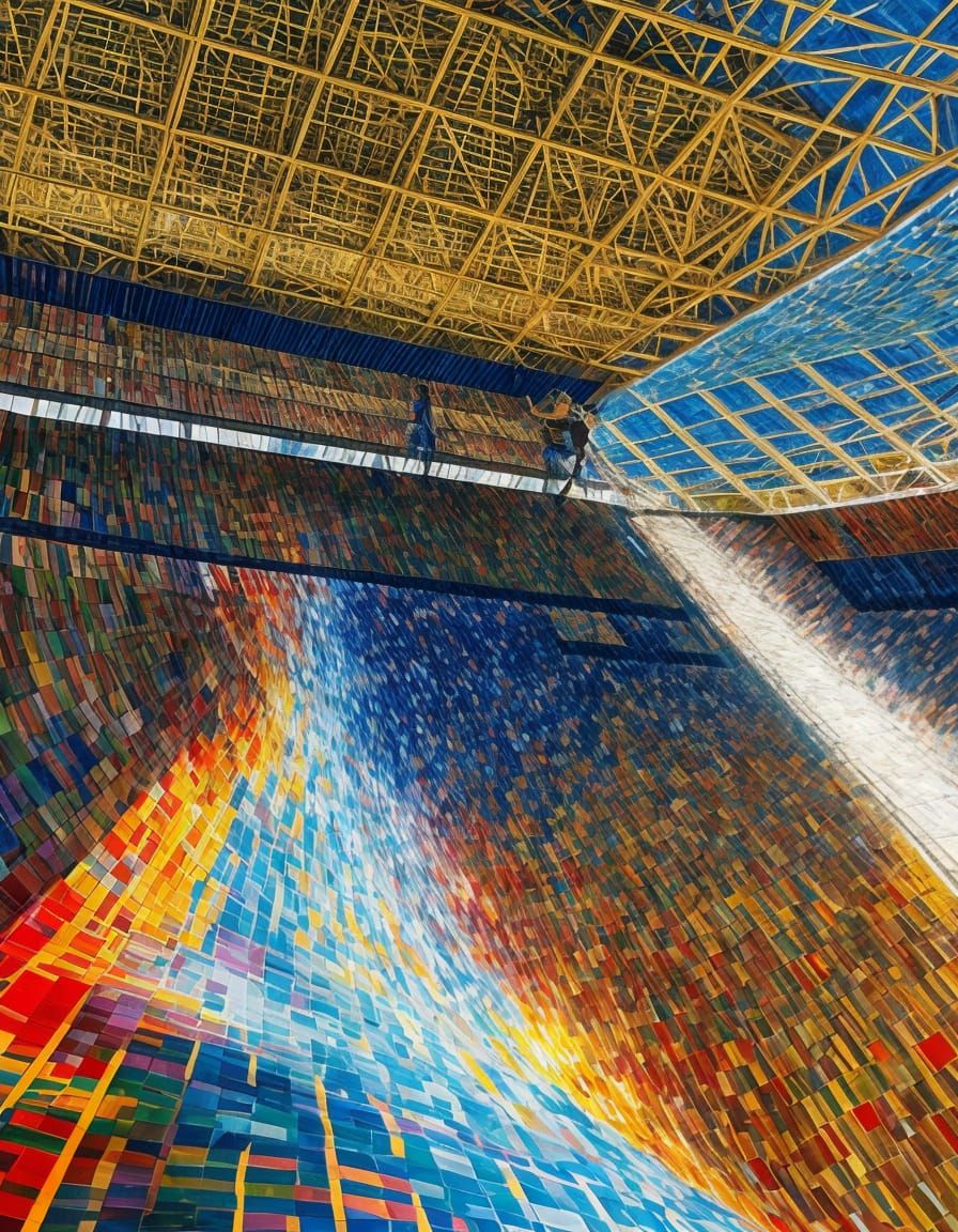 Optical Illusion: Erling Haaland in Pointillism Style