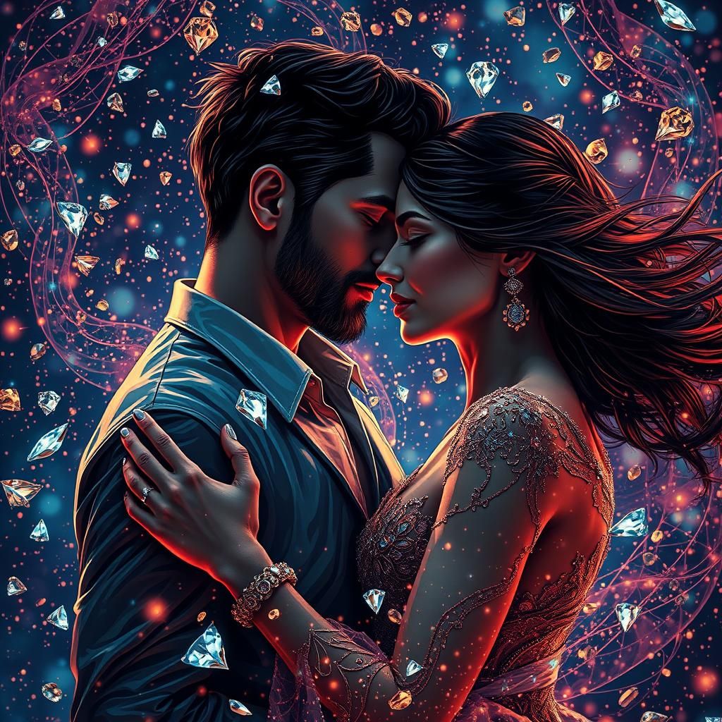 Dazzling Dance: A Portrait in Art Nouveau Style