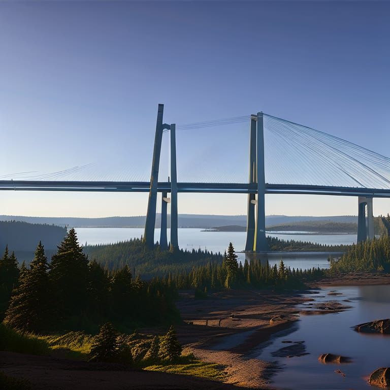 Post-Apocalyptic Tacoma Narrows Bridge: Cinematic 3D Render