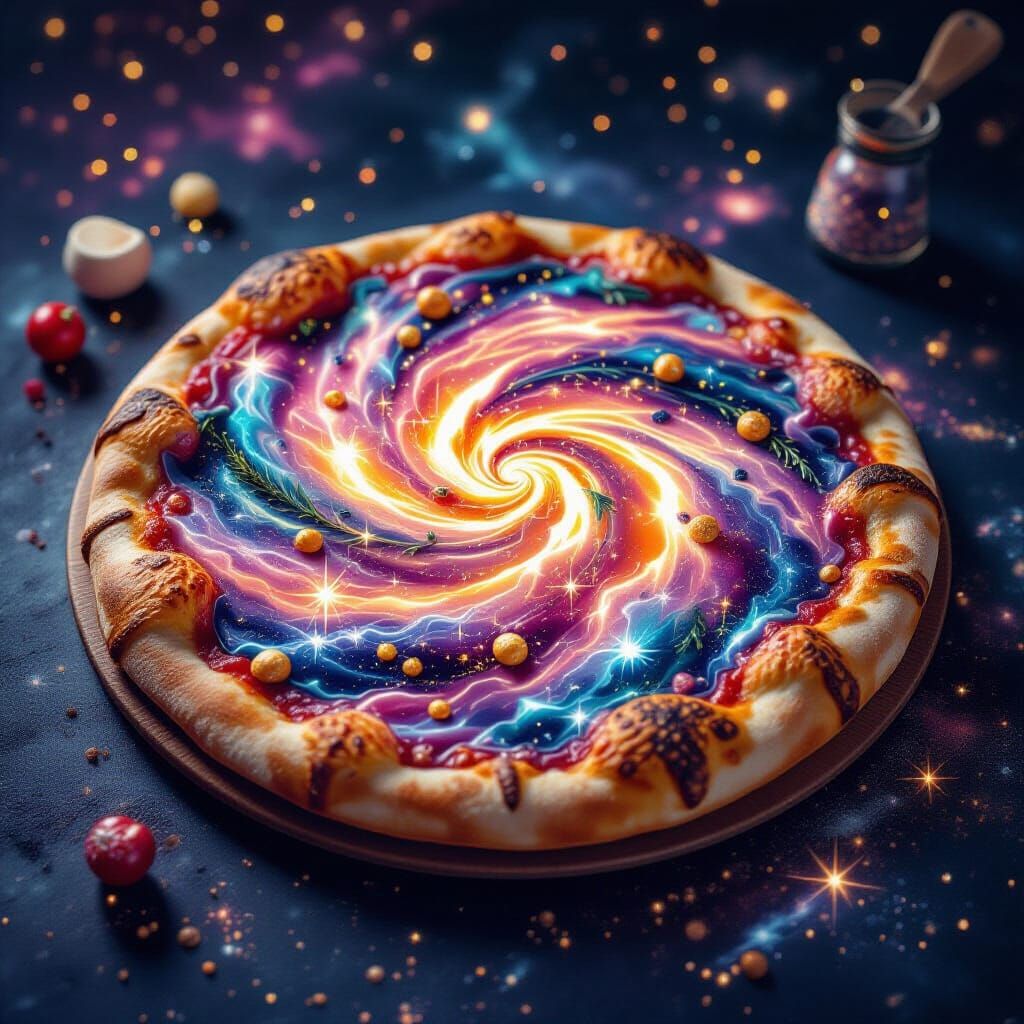 Cosmic Pizza Nebula Art