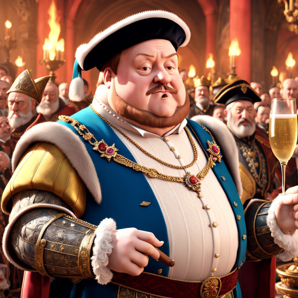 Henry VIII Shines at Charles III Coronation in Tuxedo Chic