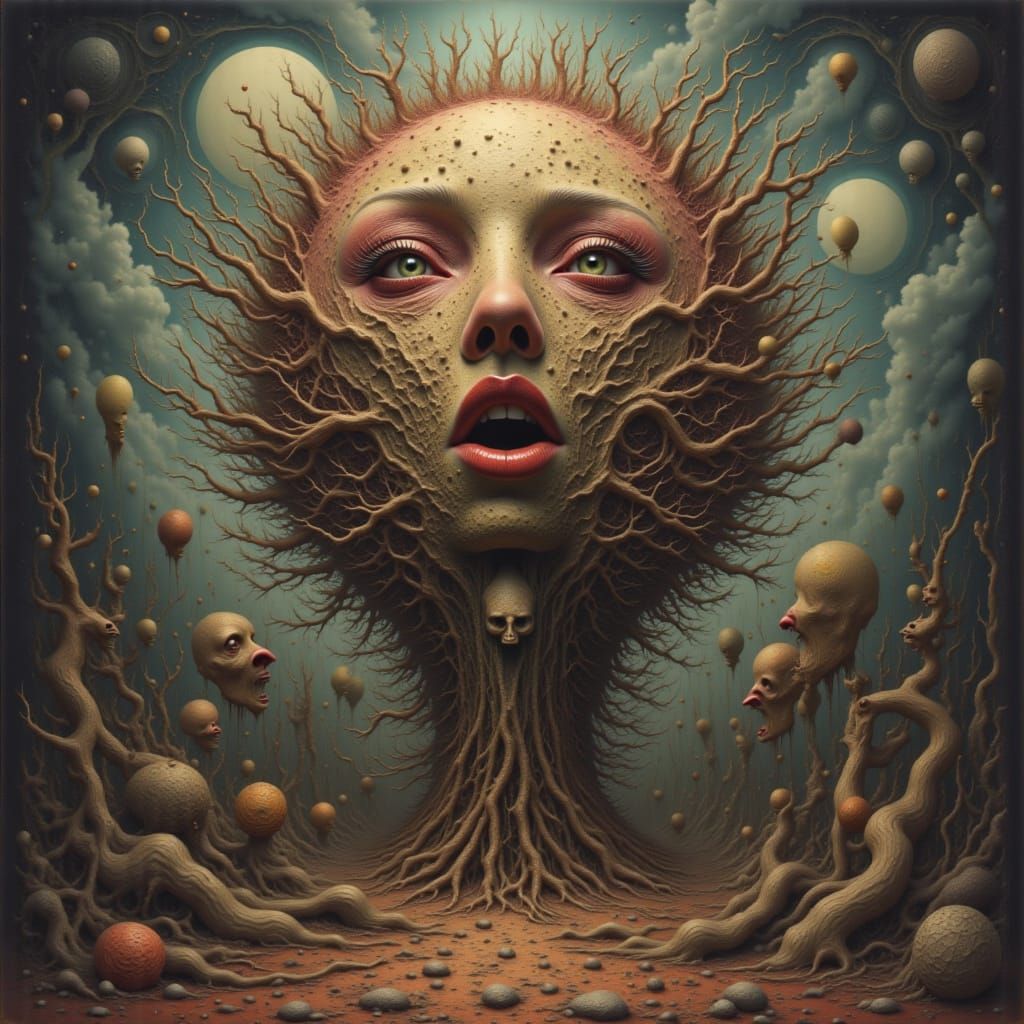 Surreal Illusionary Birth of Monstrosity