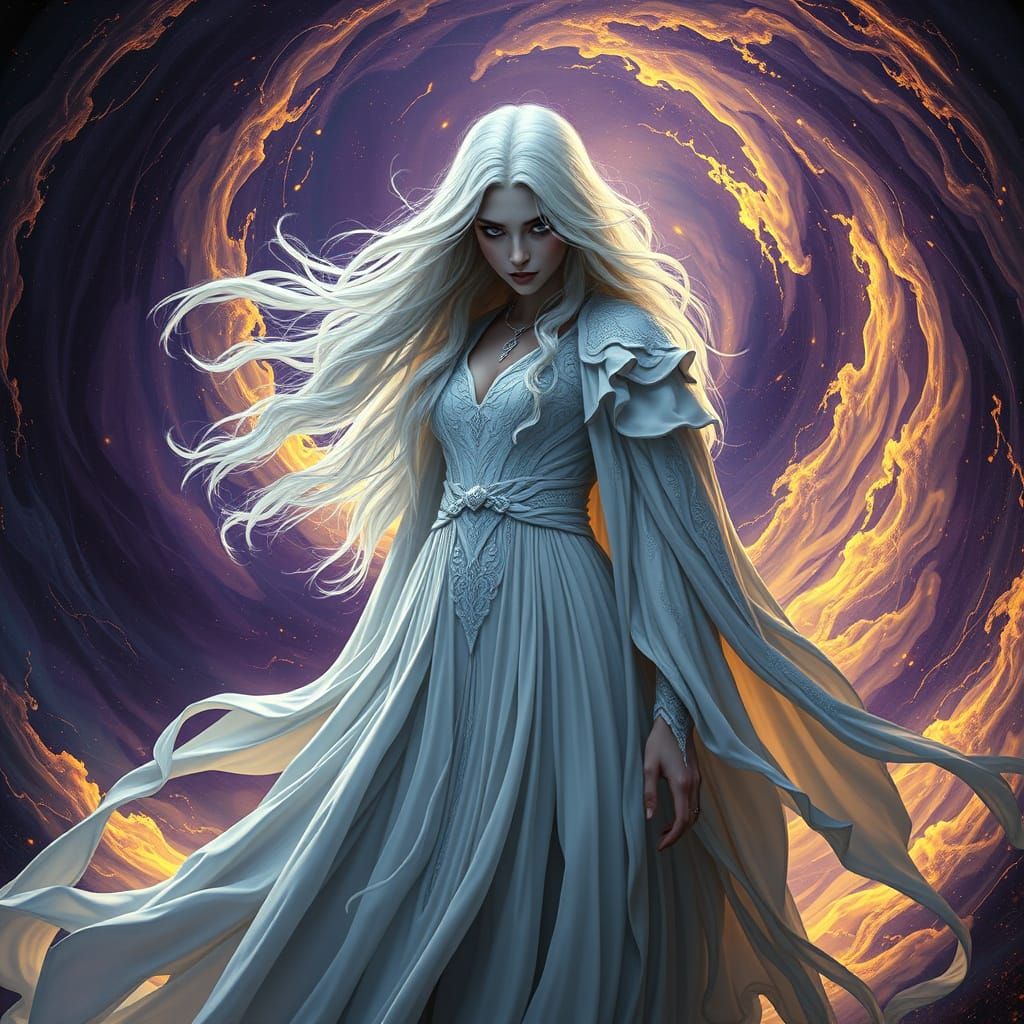 Mysterious White Witch Channels Dark Magic