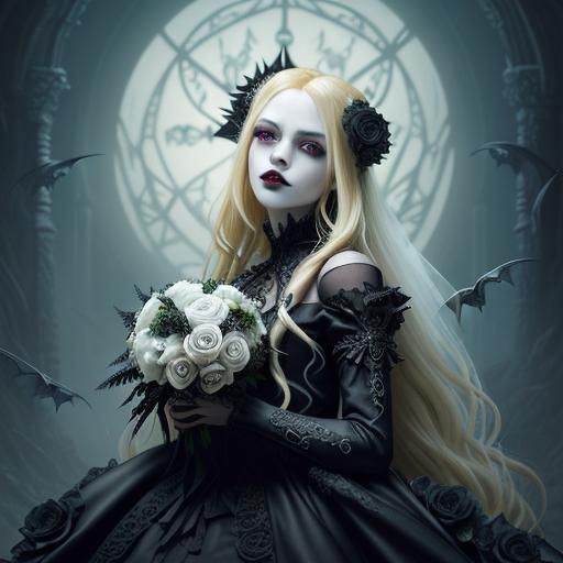 Gothic Vampire Princess in Dark Fantasy Art