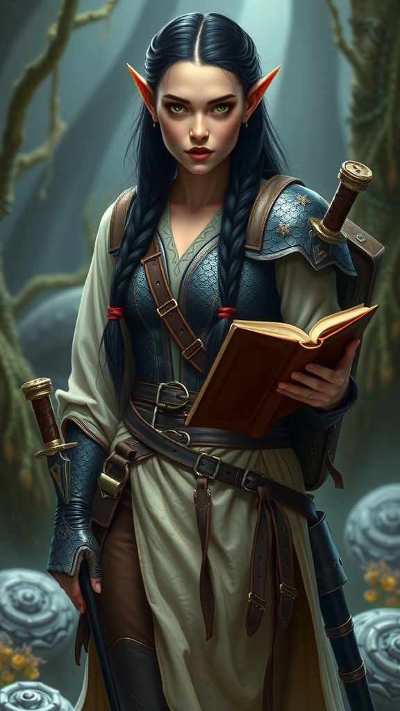High Elf Scholar Ready for Adventure