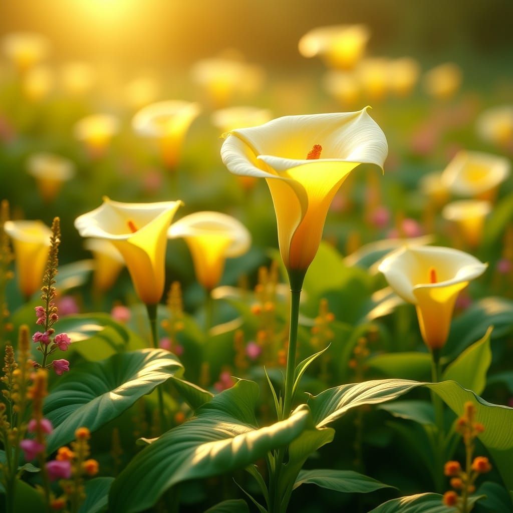 Radiant Calla Lily in Impressionist Style