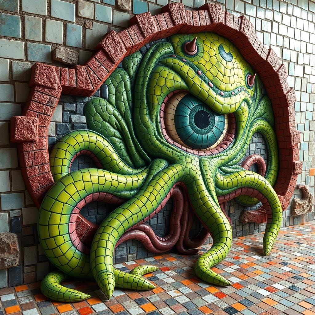 Vibrant Gargantos Mosaic Unfolds