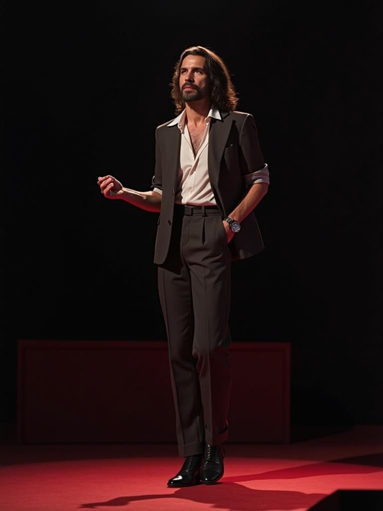 Pop Art Portrait of a Man in Lichtenstein Style