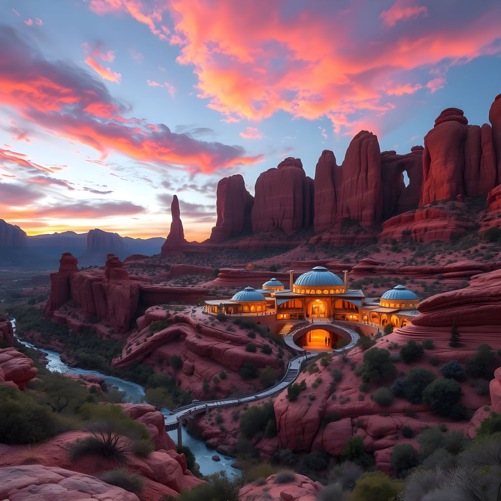 Solarpunk Settlement