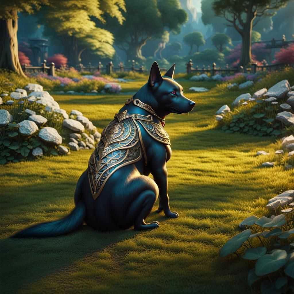 Noira, legendary black dog