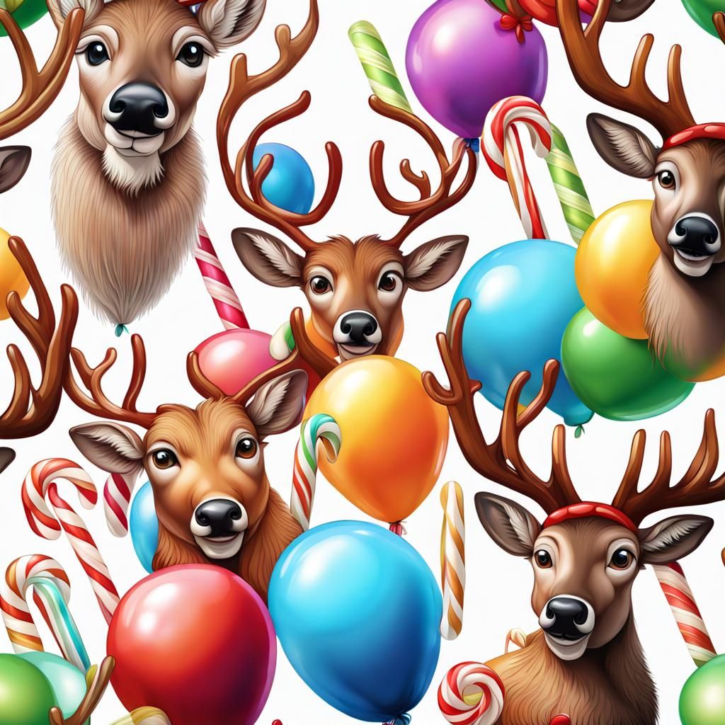 Hyperrealistic Cartoon Christmas Portrait with 3D Elements