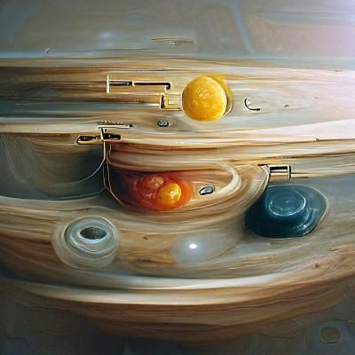 Oil Painting of the Solar System