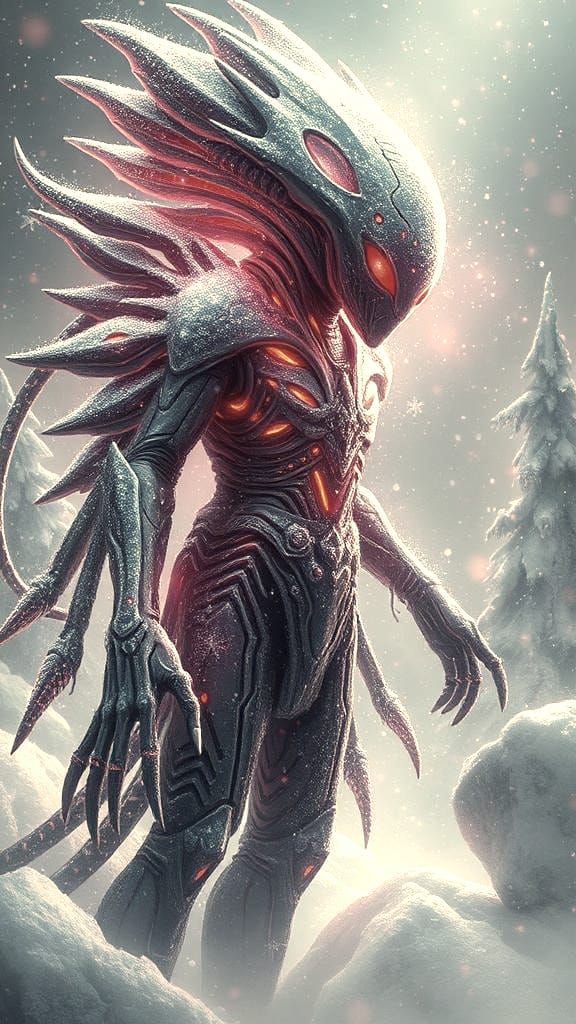 Alien in Icy Twilight Inferno