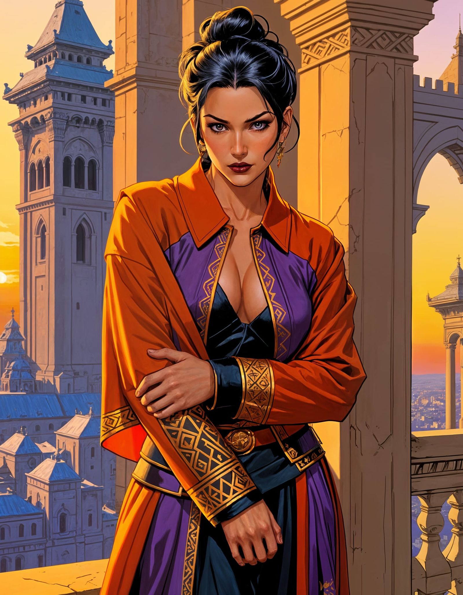 Regal Queen in Gothic Grandeur