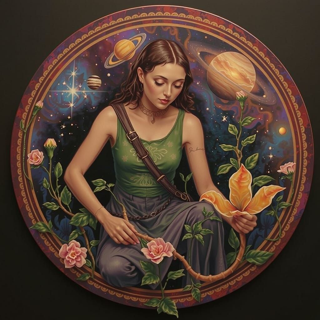 Cosmic Gardener Nurturing Nebula Garden